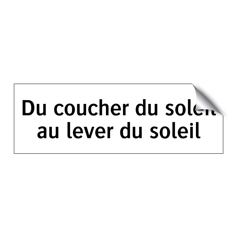 Du coucher du soleil au lever du soleil