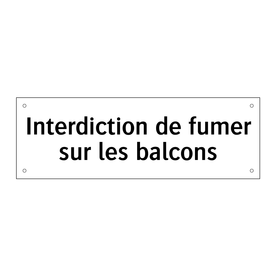 Interdiction de fumer sur les balcons
