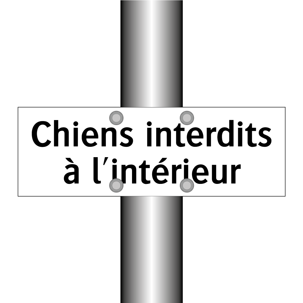 Chiens interdits à l'intérieur