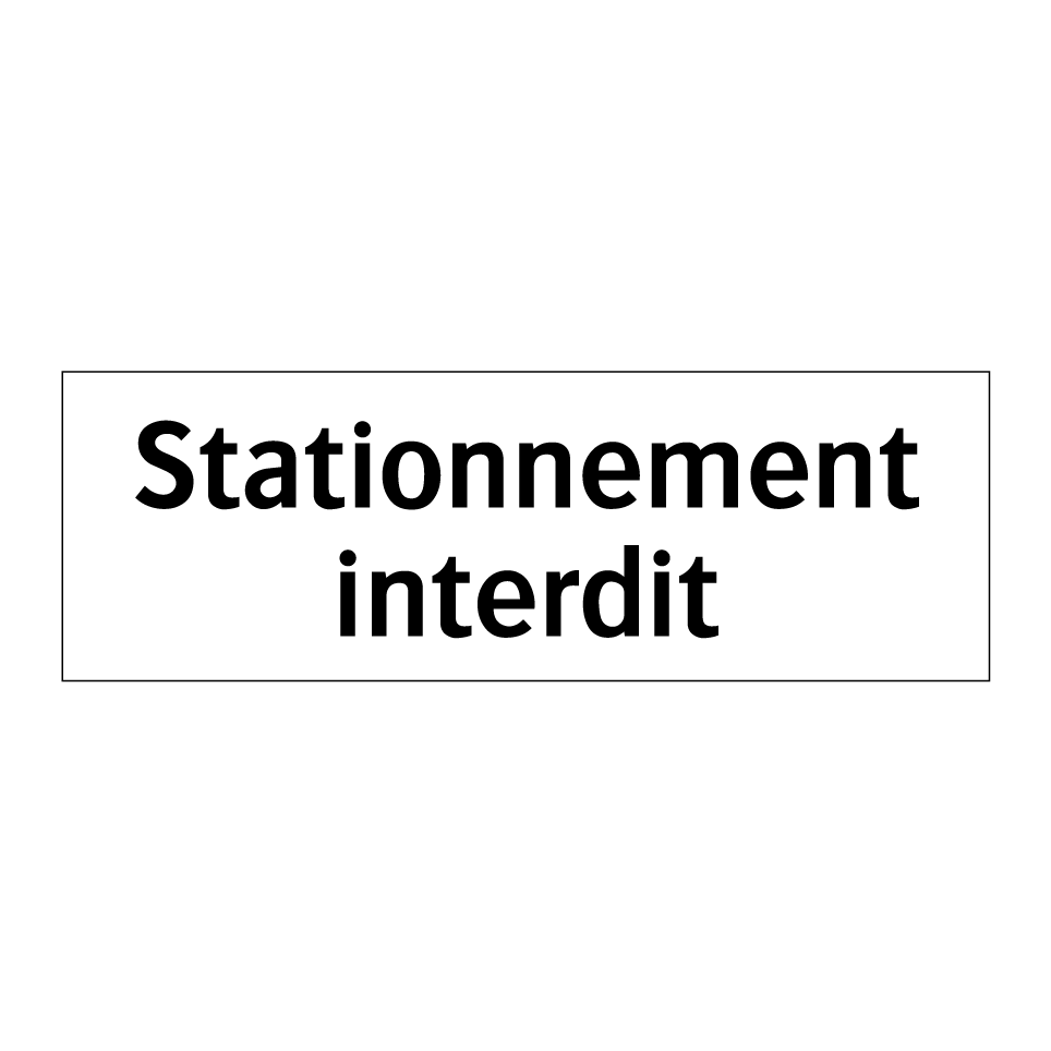 Stationnement interdit