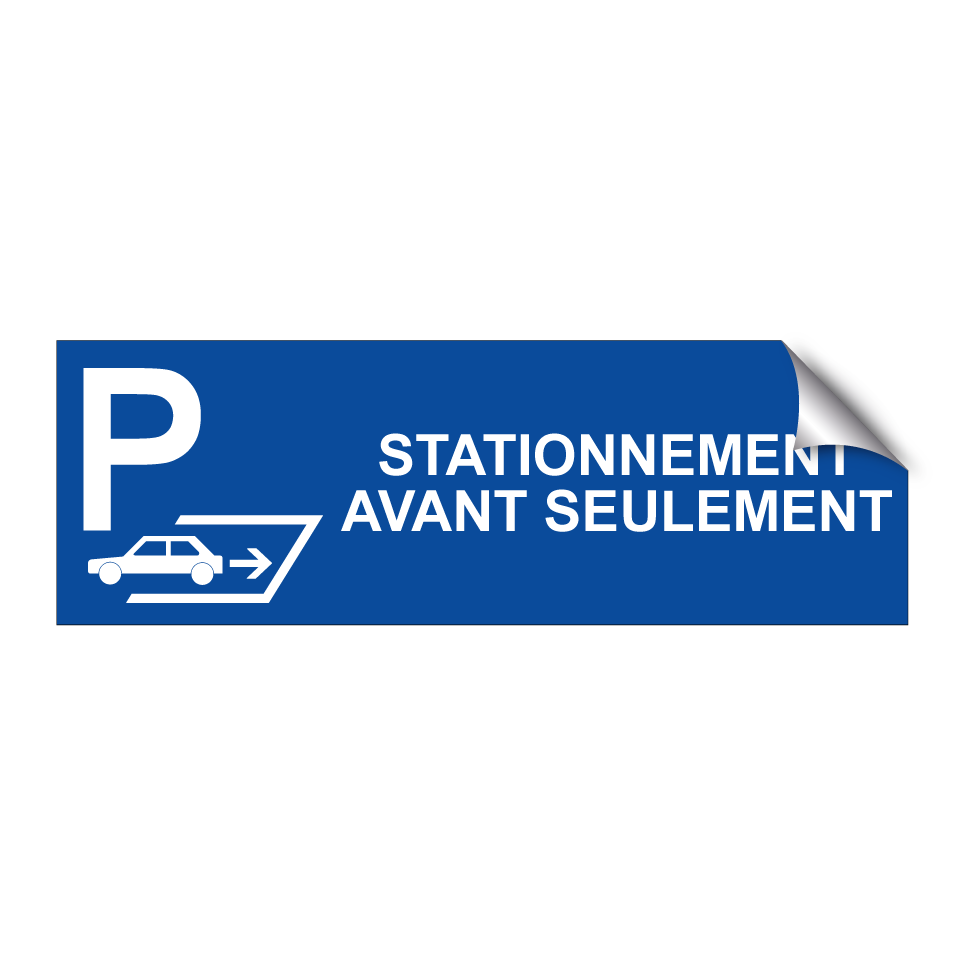 Stationnement avant seulement