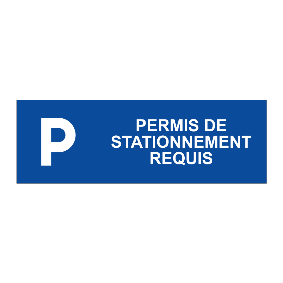 Permis de stationnement requis