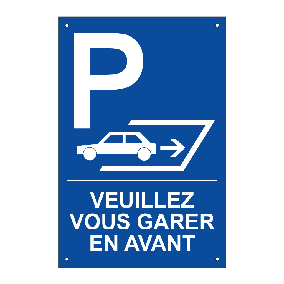 Veuillez vous garer en avant