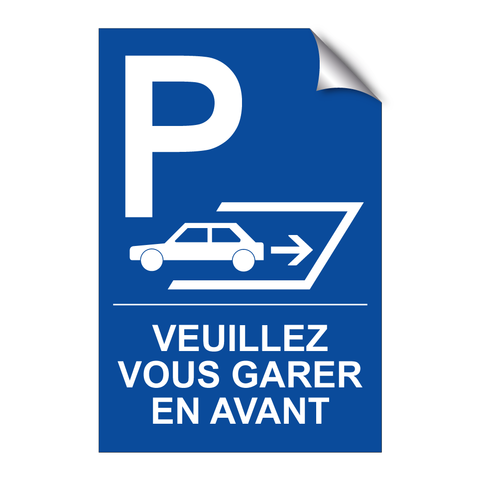 Veuillez vous garer en avant