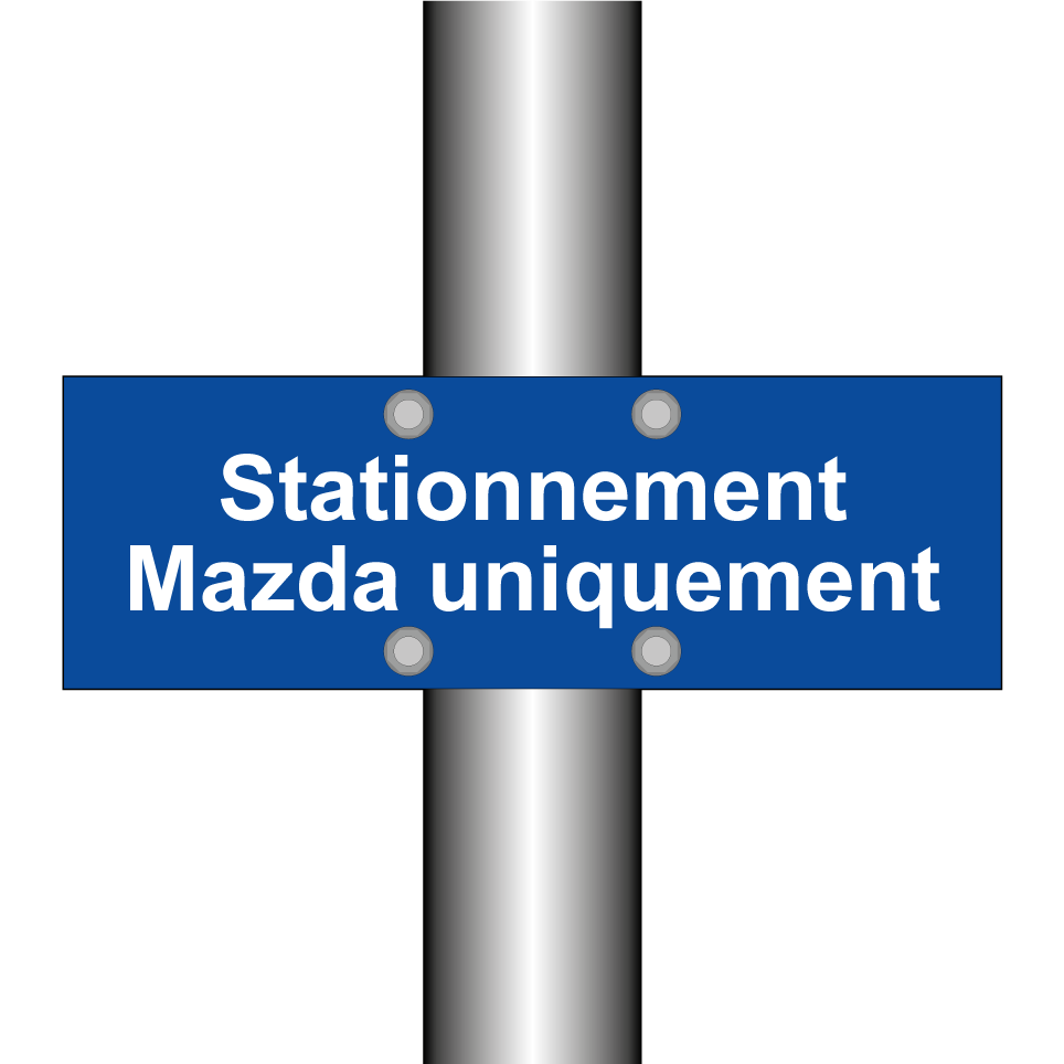 Stationnement Mazda uniquement
