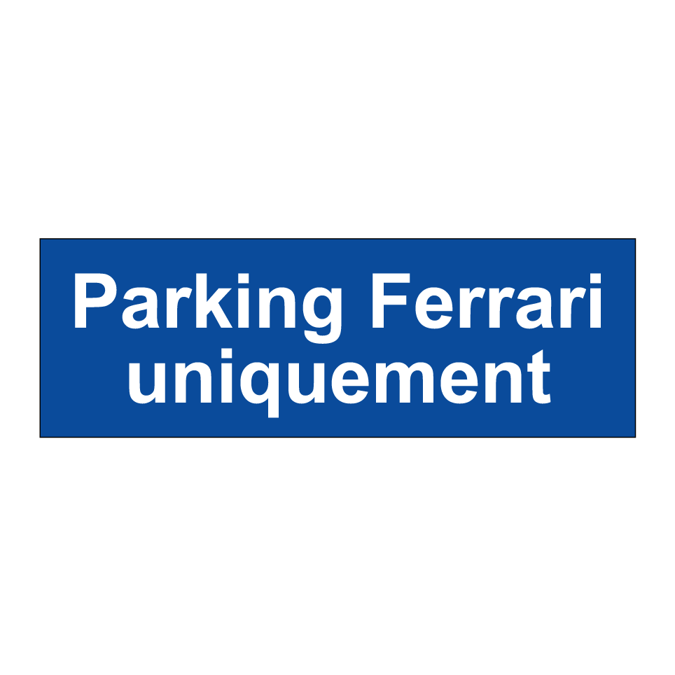 Parking Ferrari uniquement
