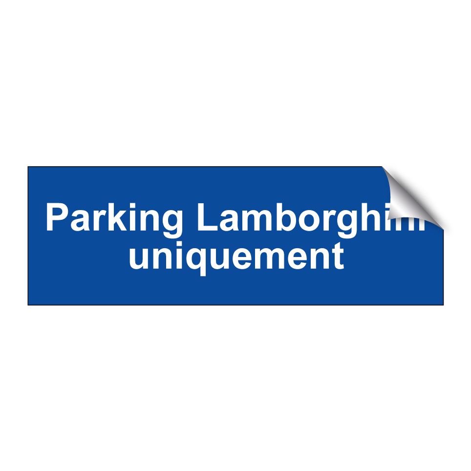 Parking Lamborghini uniquement