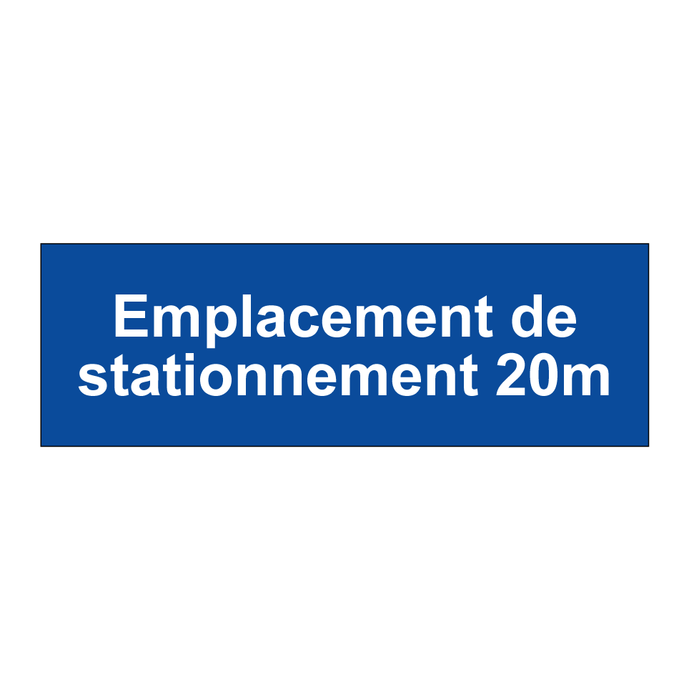 Emplacement de stationnement 20m