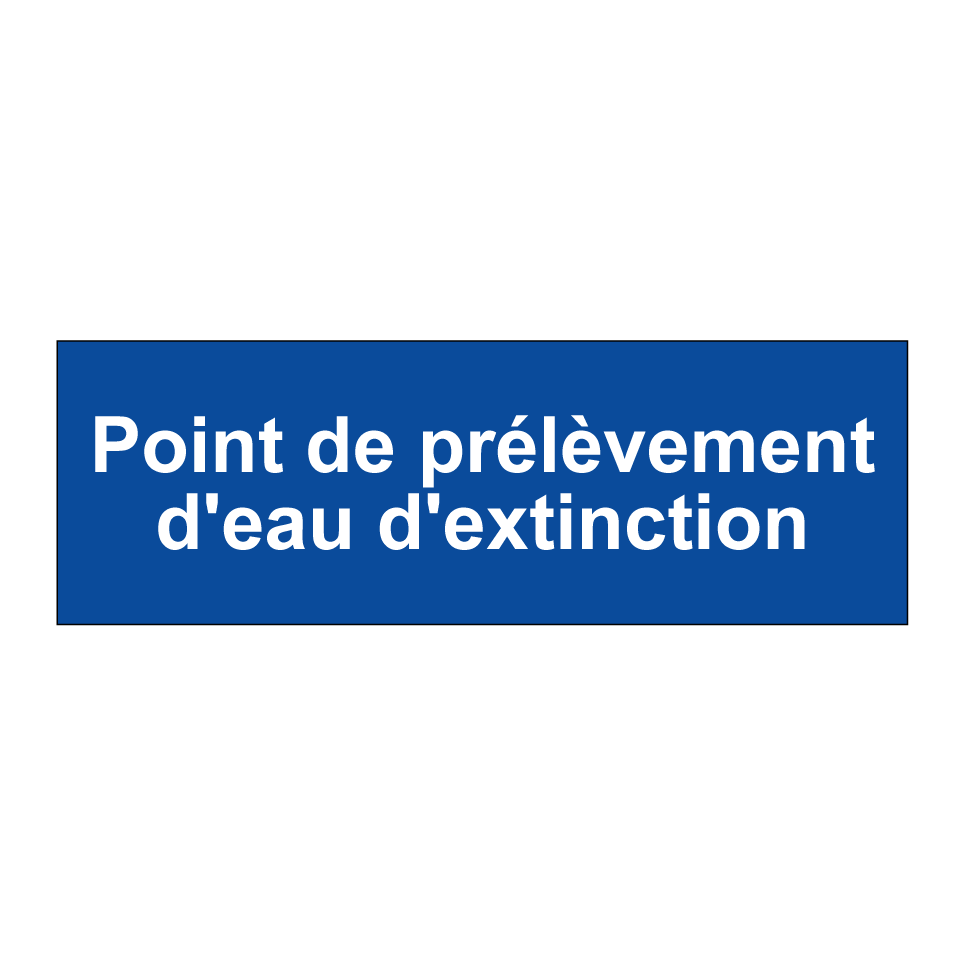 Point de prélèvement d'eau d'extinction