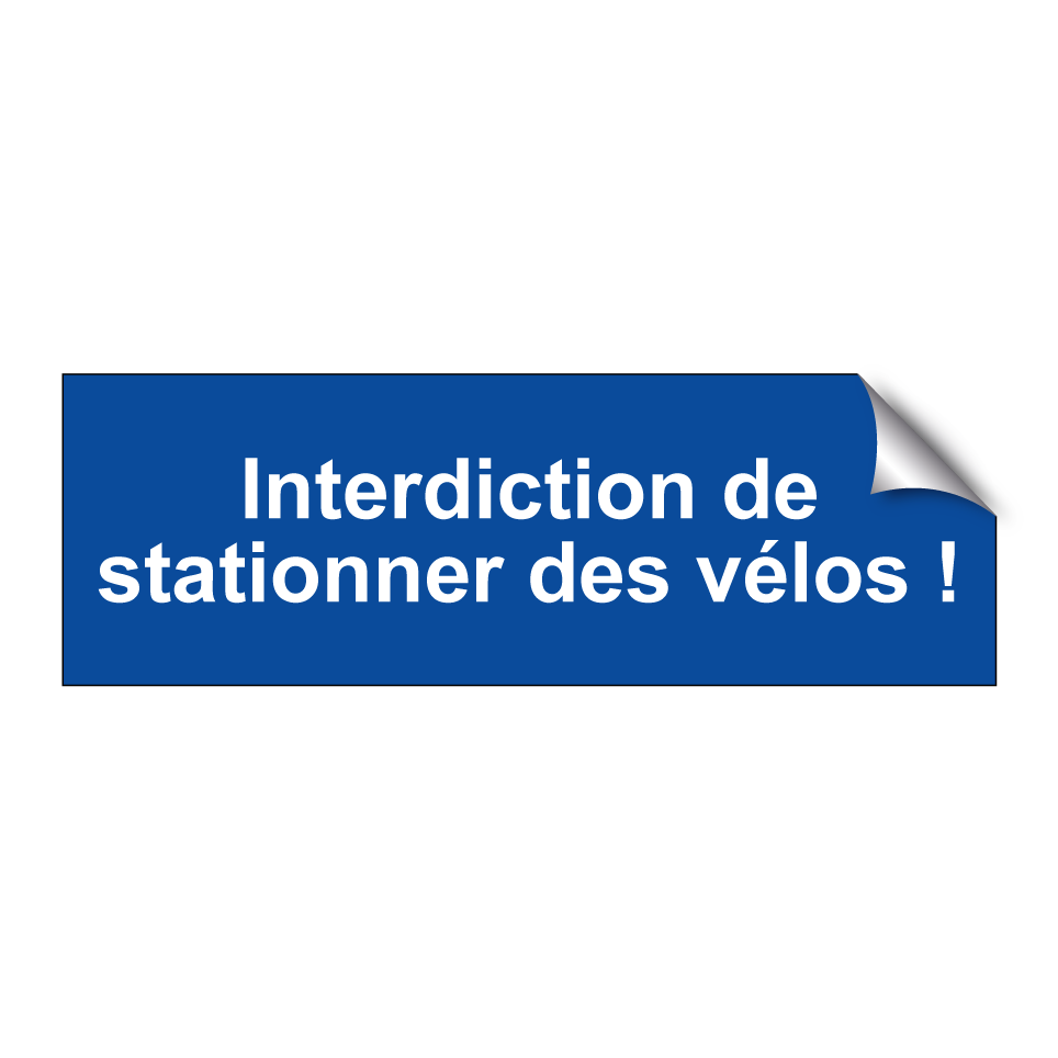 Interdiction de stationner des vélos !