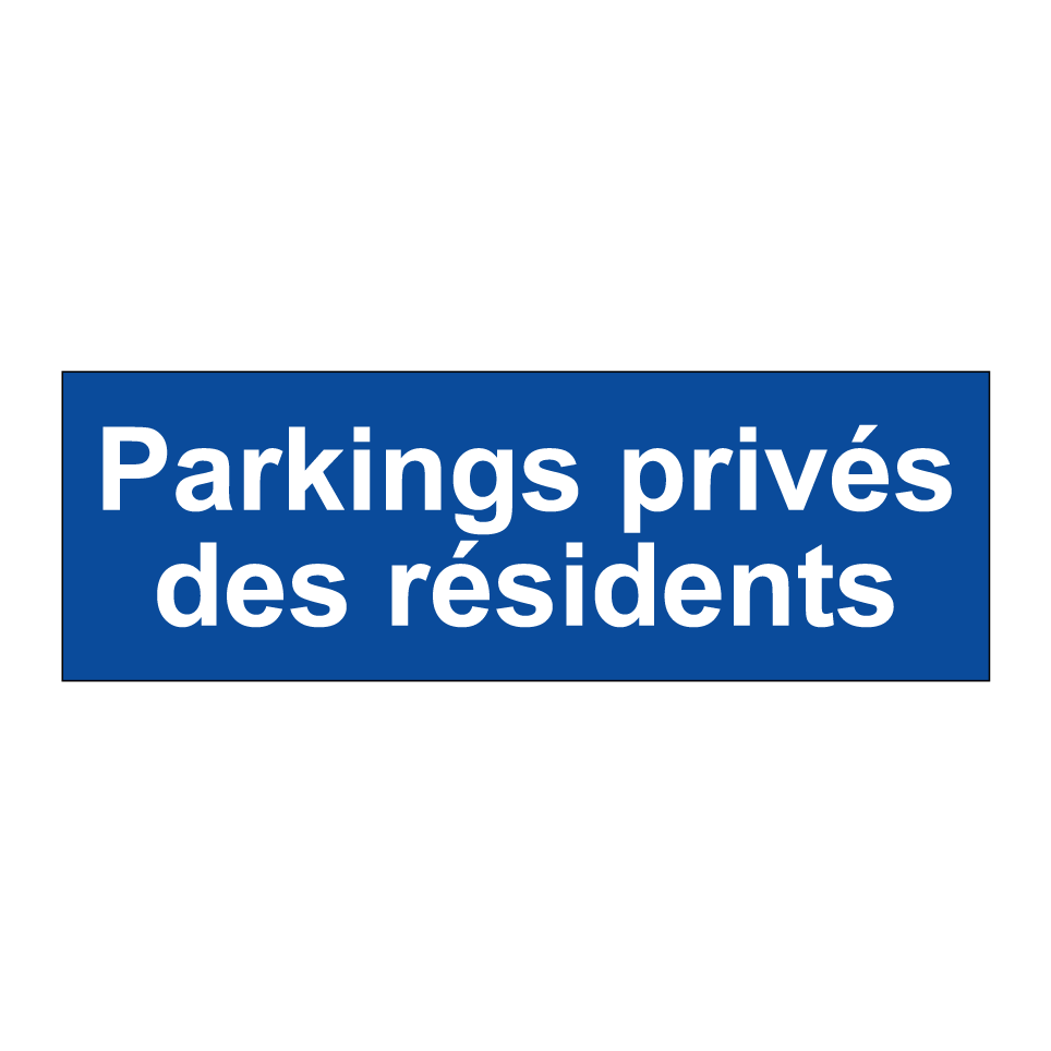 Parkings privés des résidents