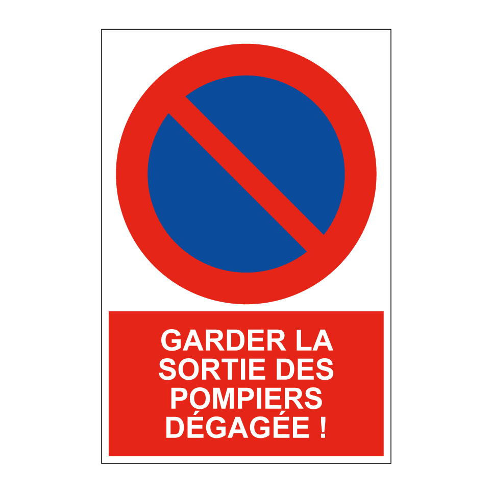 Garder la sortie des pompiers dégagée !