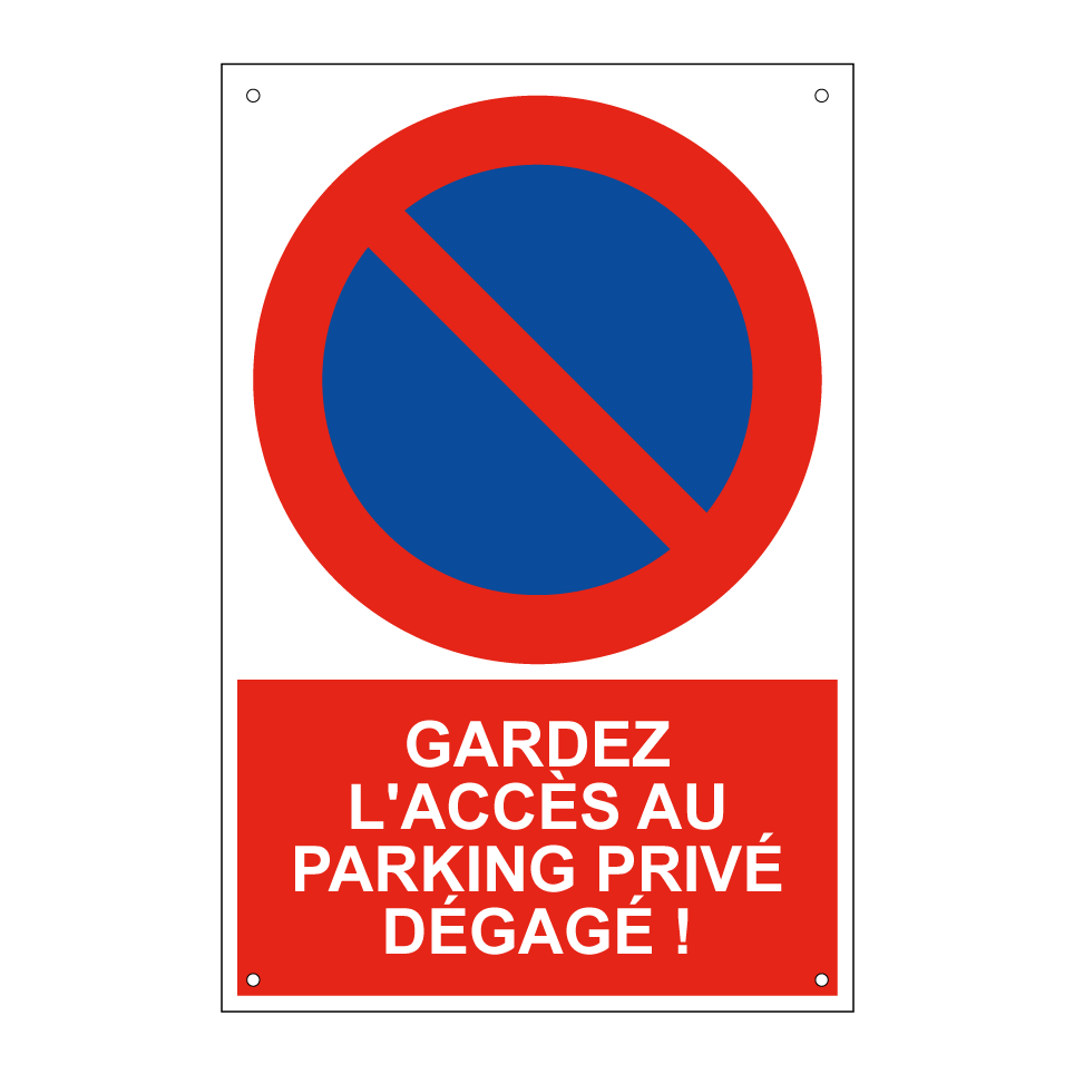 Gardez l'accès au parking privé dégagé !