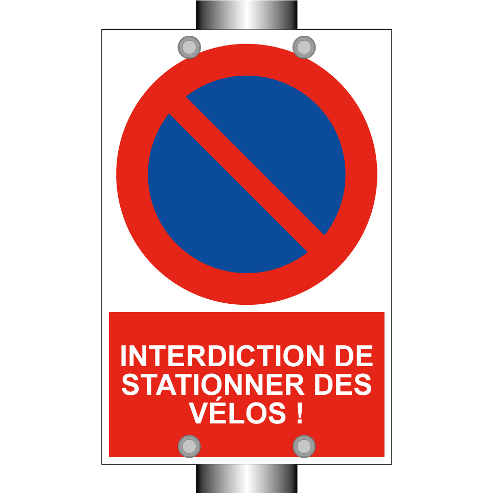 Interdiction de stationner des vélos !