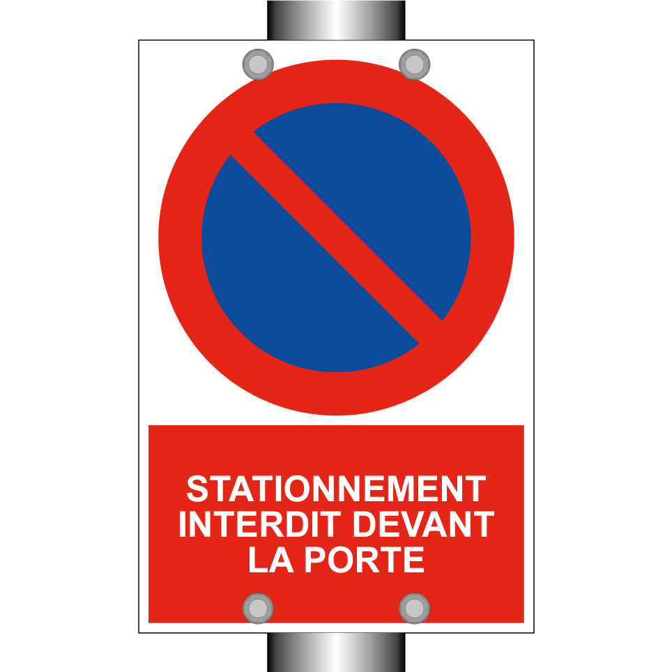 Stationnement interdit devant la porte