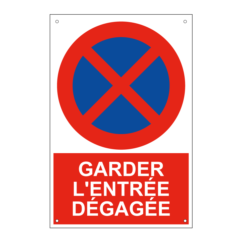 Garder l'entrée dégagée