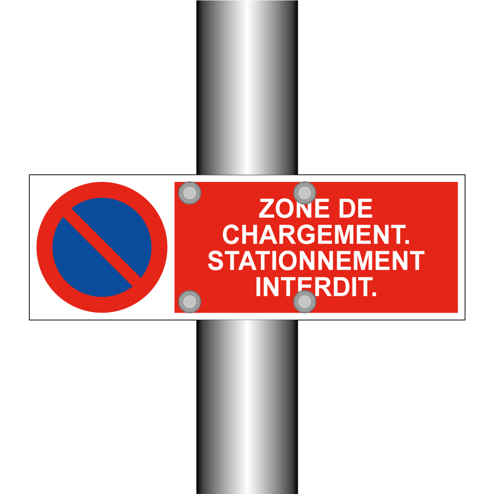 Zone de chargement. Stationnement interdit.