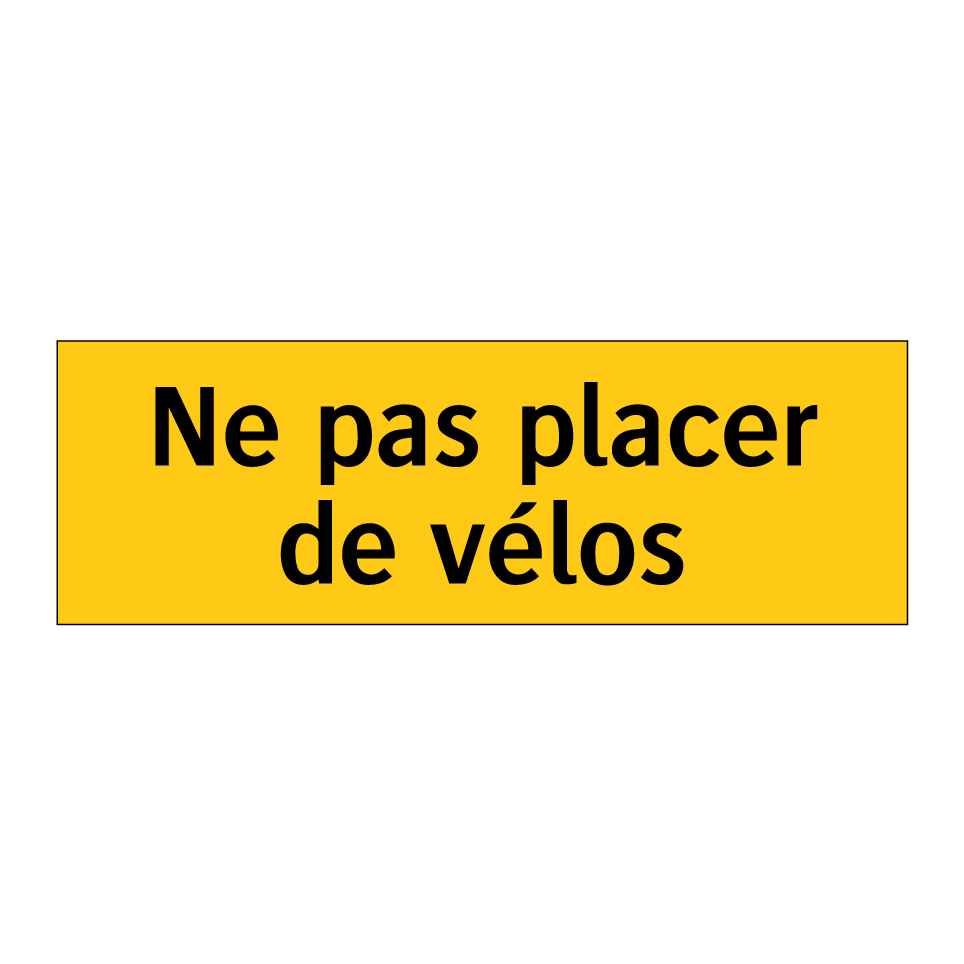 Ne pas placer de vélos