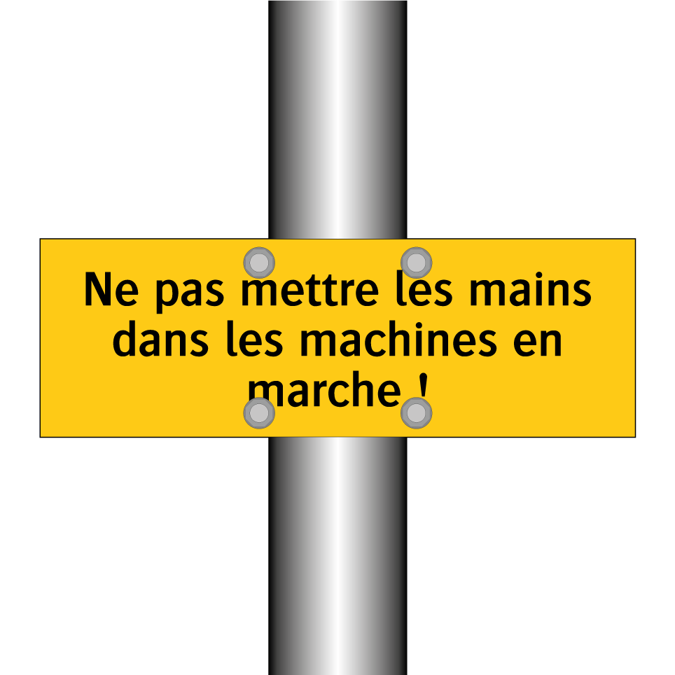 Ne pas mettre les mains dans les machines en marche !