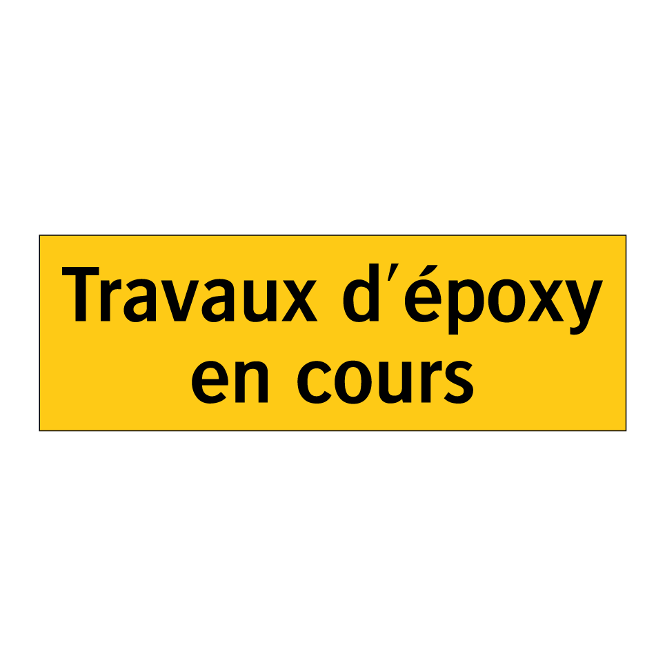 Travaux d'époxy en cours