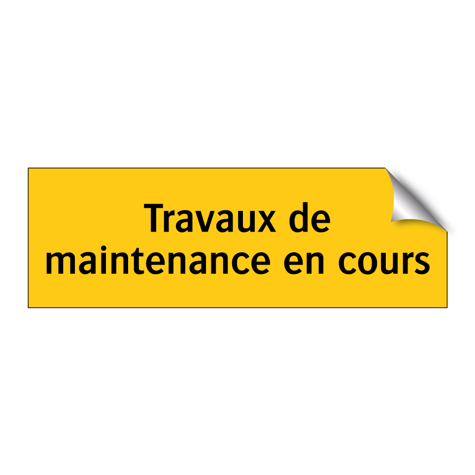 Travaux de maintenance en cours