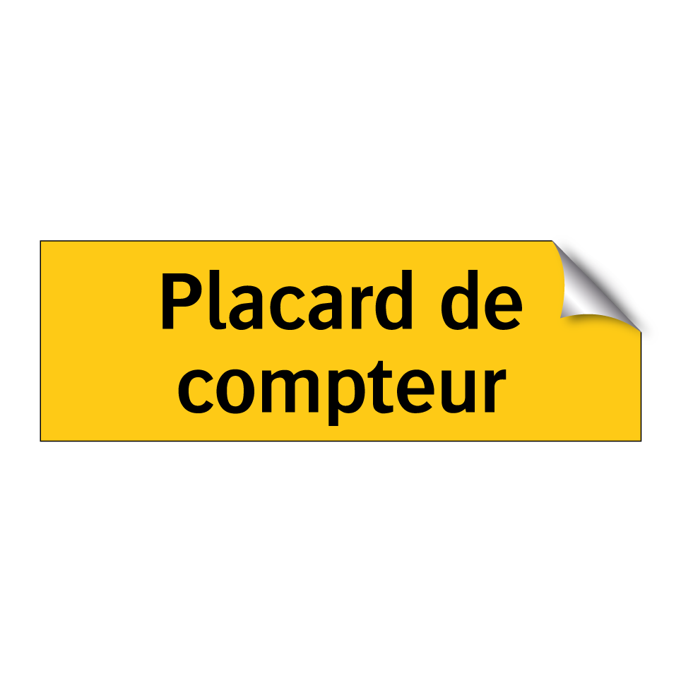 Placard de compteur