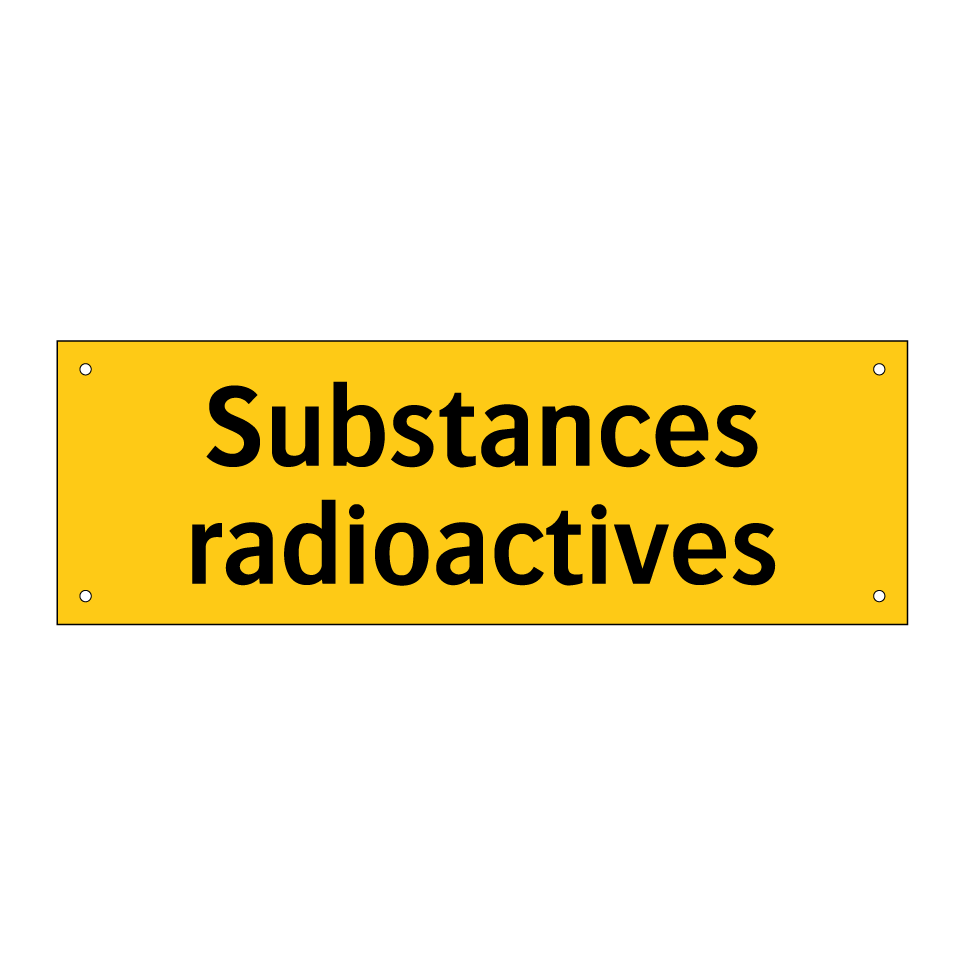 Substances radioactives
