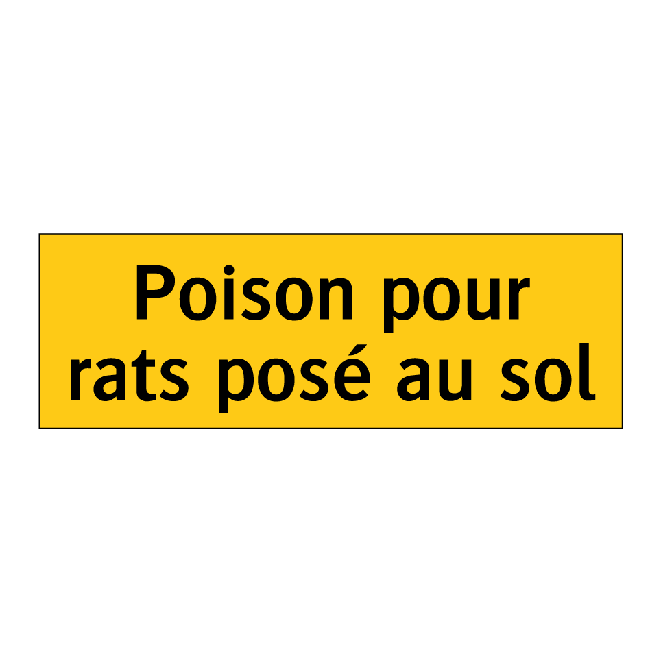Poison pour rats posé au sol
