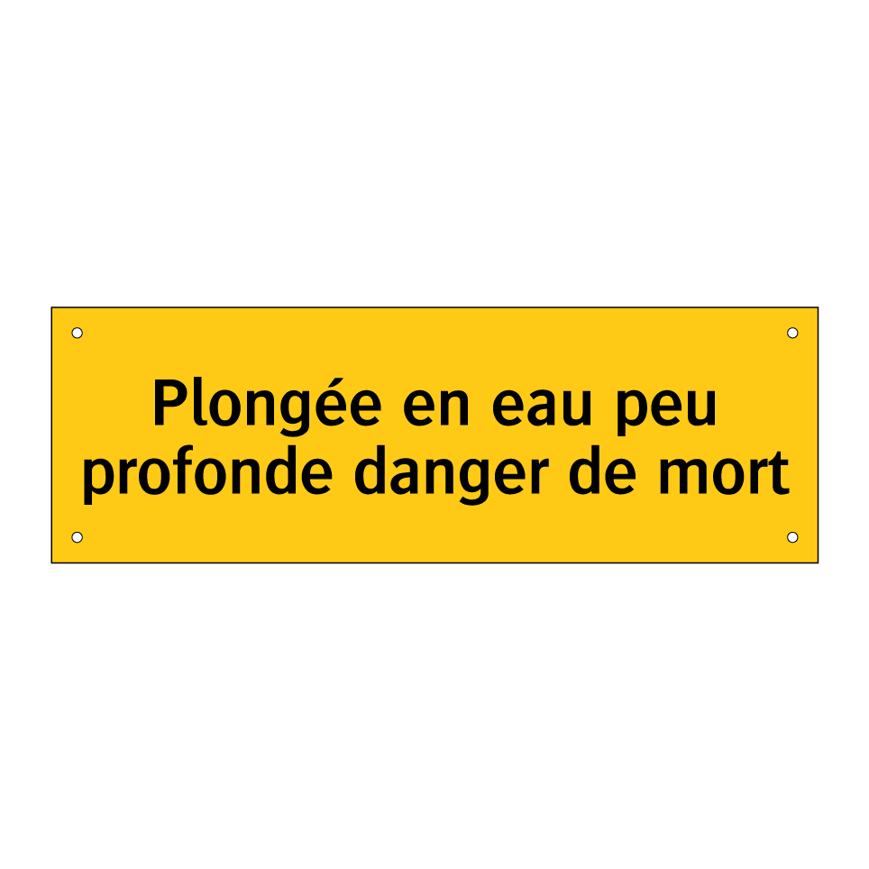 Plongée en eau peu profonde danger de mort