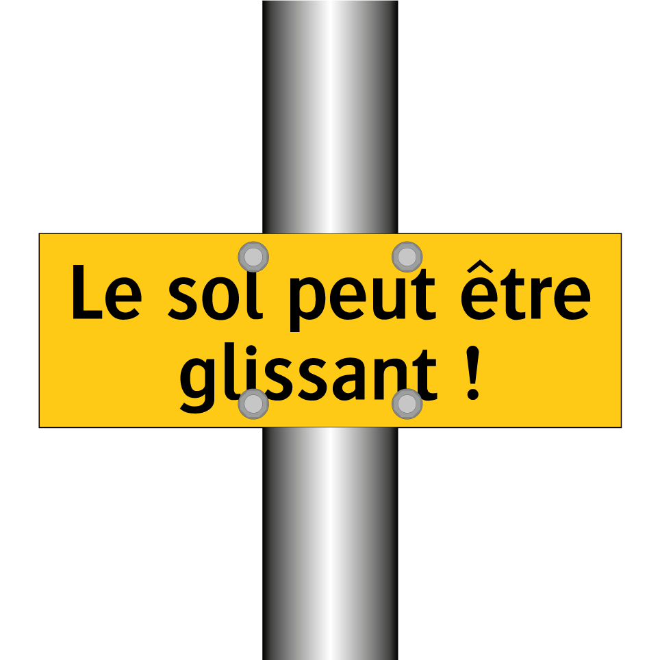 Le sol peut être glissant !