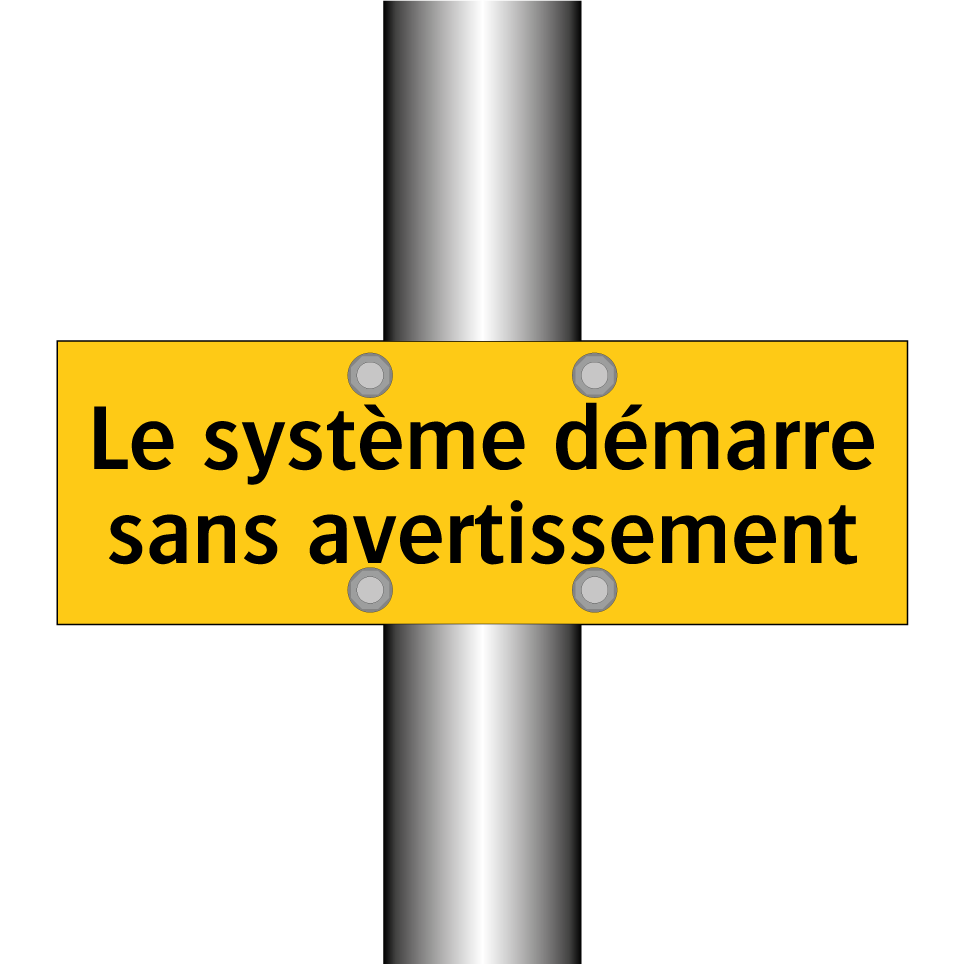 Le système démarre sans avertissement