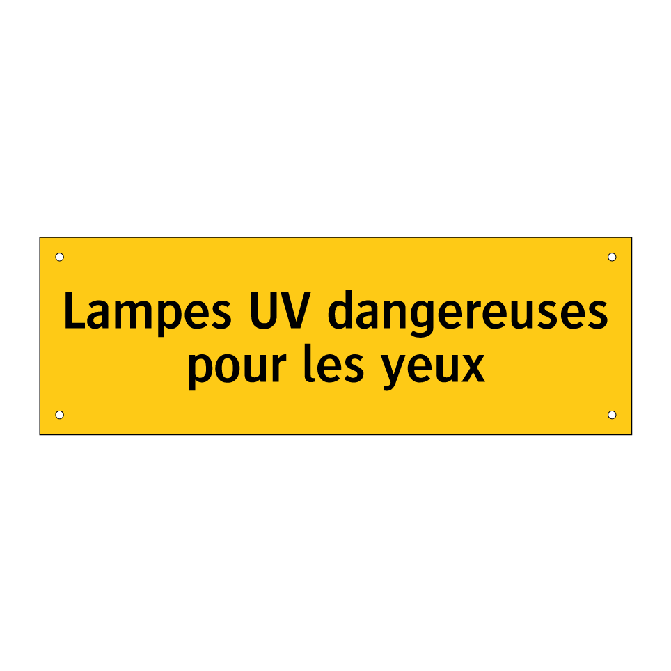 Lampes UV dangereuses pour les yeux