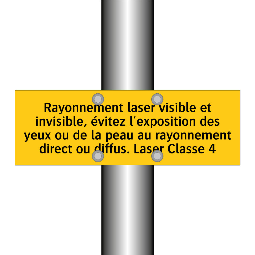 Rayonnement laser visible et invisible, évitez l'exposition des yeux ou de la peau au rayonnement direct ou diffus. Laser Classe 4