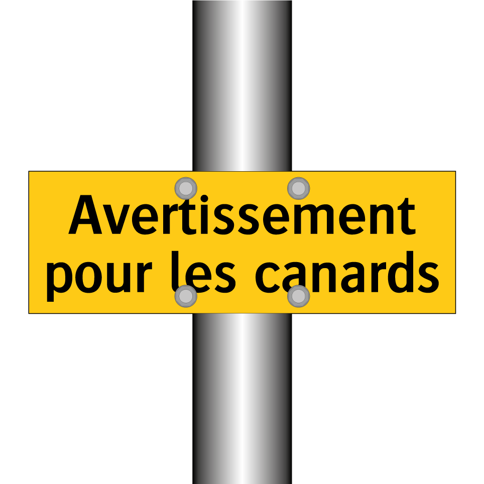 Avertissement pour les canards