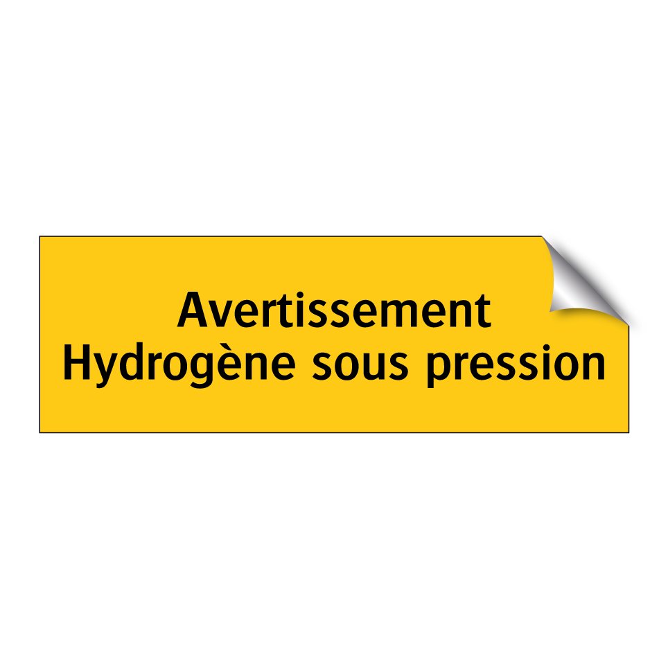 Avertissement Hydrogène sous pression