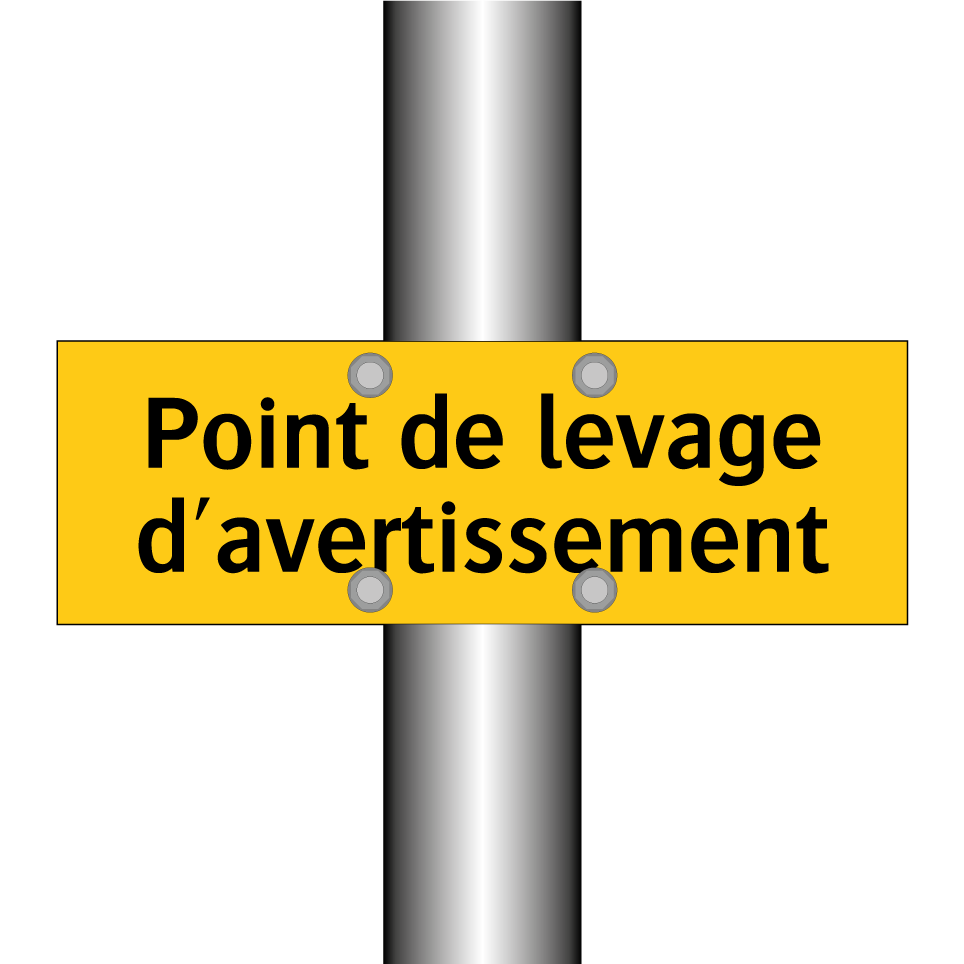 Point de levage d'avertissement