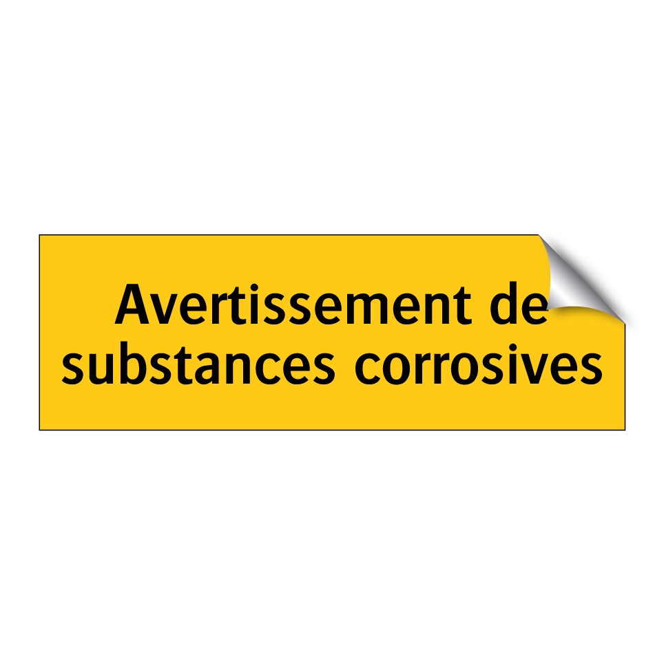 Avertissement de substances corrosives