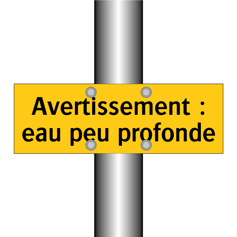 Avertissement : eau peu profonde