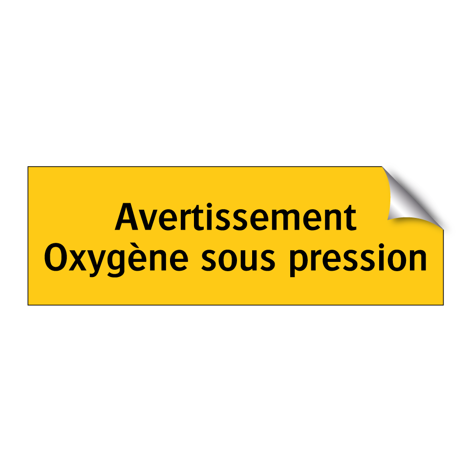 Avertissement Oxygène sous pression