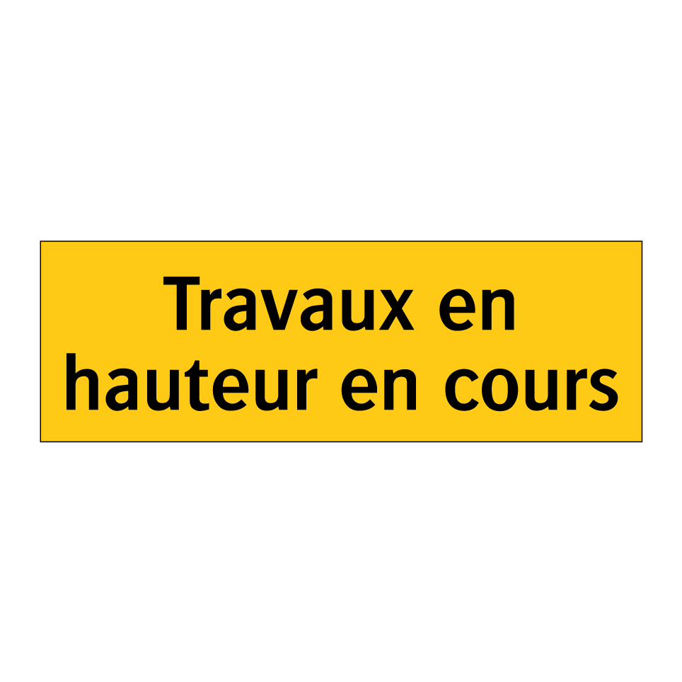 Travaux en hauteur en cours