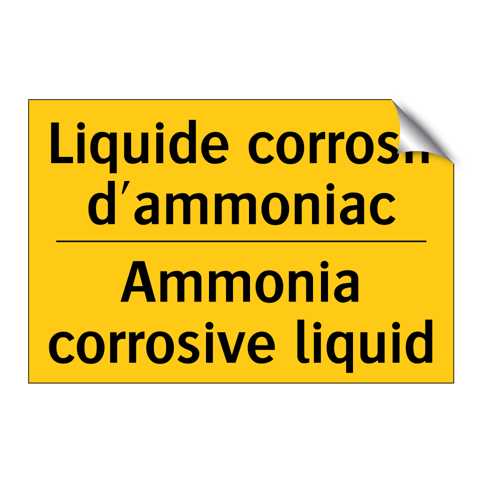 Liquide corrosif d'ammoniac - Ammonia corrosive liquid