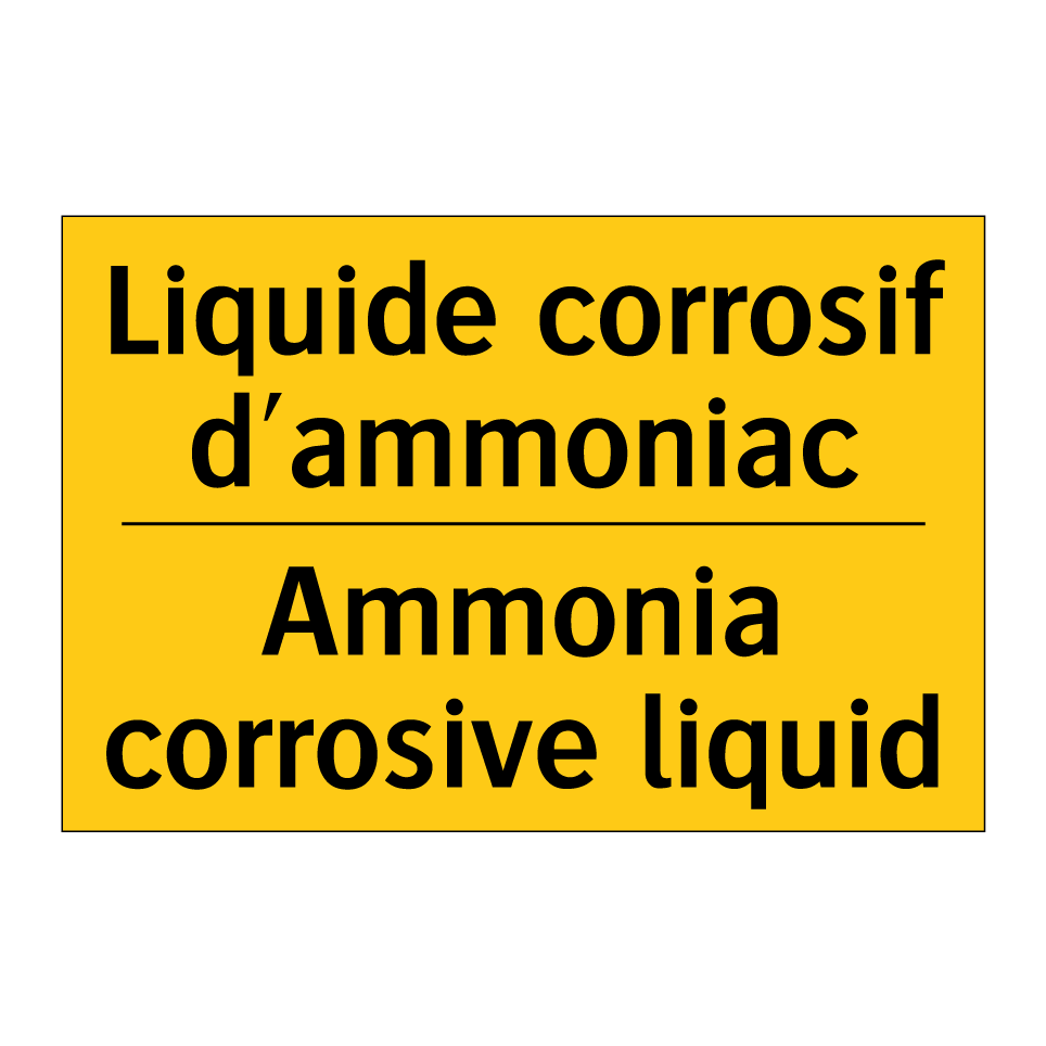 Liquide corrosif d'ammoniac - Ammonia corrosive liquid