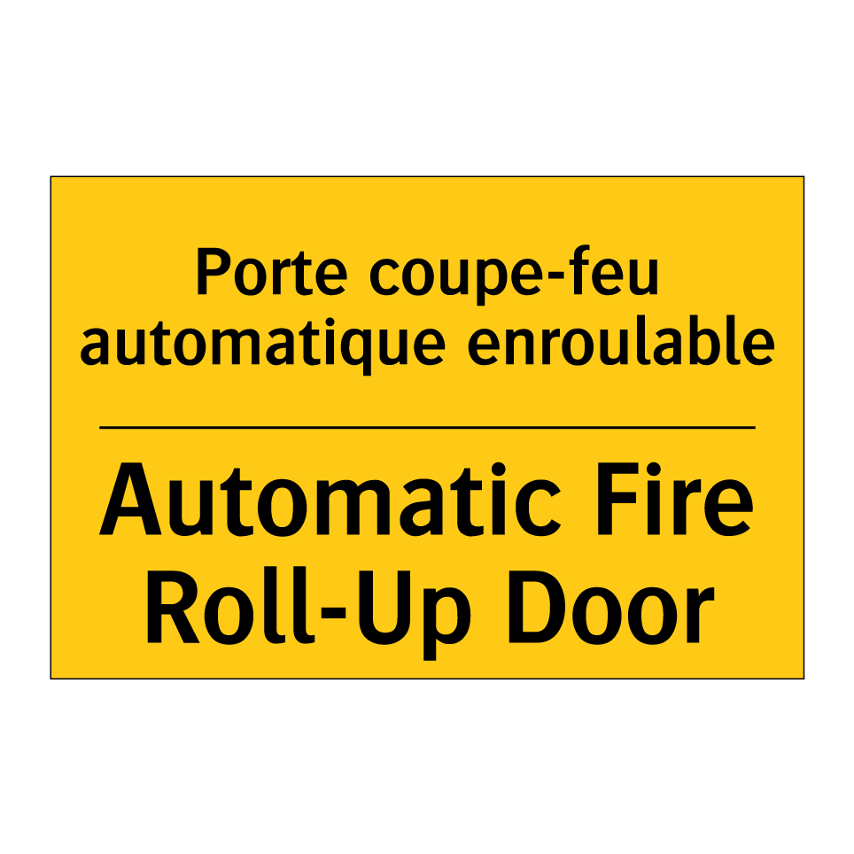 Porte coupe-feu automatique enroulable /.../ - Automatic Fire Roll-Up Door
