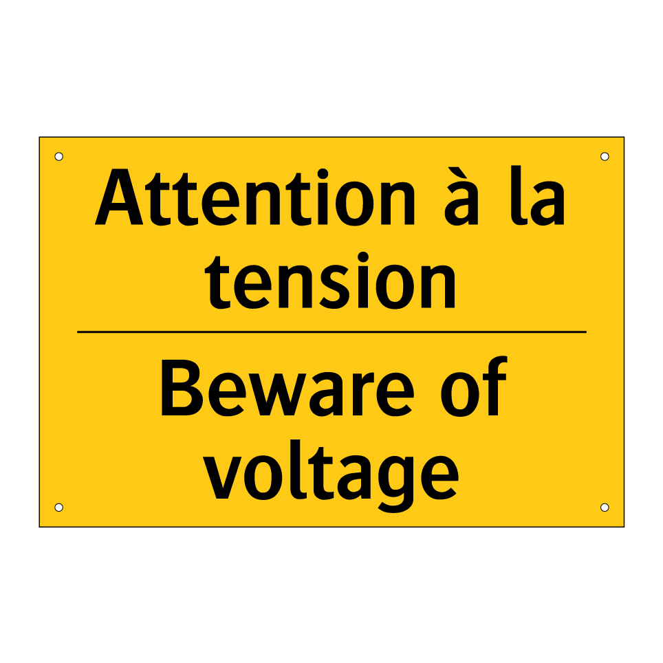Attention à la tension - Beware of voltage