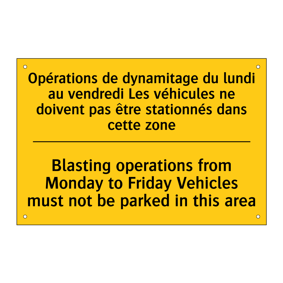 Opérations de dynamitage du lundi  /.../ - Blasting operations from Monday  /.../