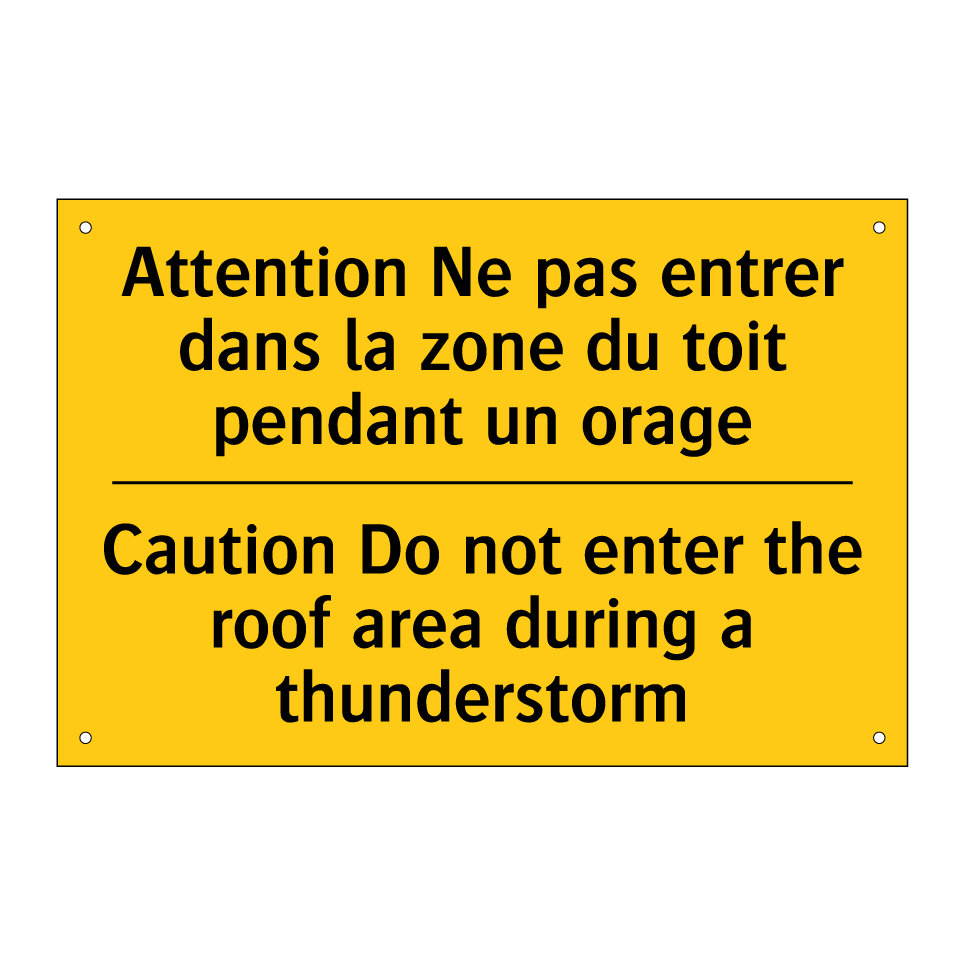 Attention Ne pas entrer dans la  /.../ - Caution Do not enter the roof  /.../