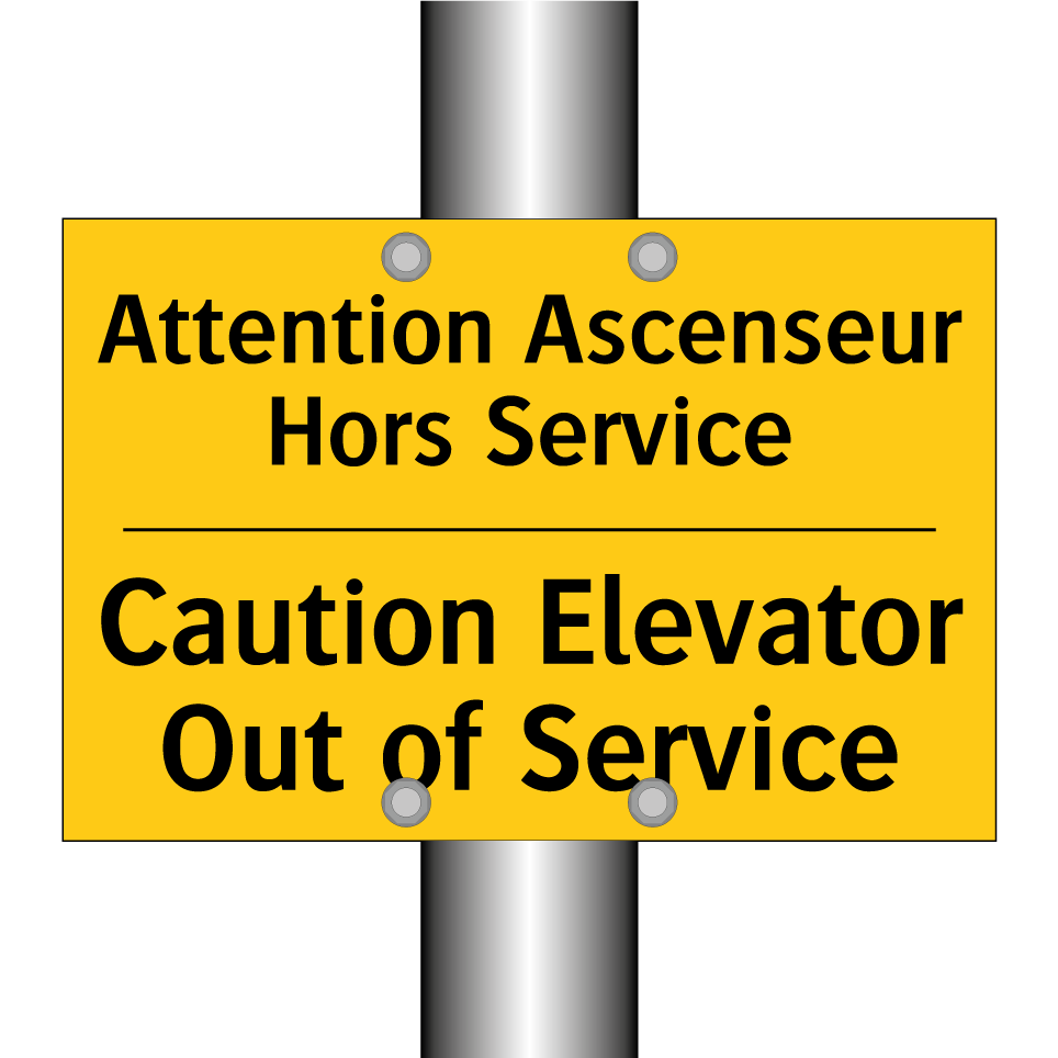 Attention Ascenseur Hors Service /.../ - Caution Elevator Out of Service /.../