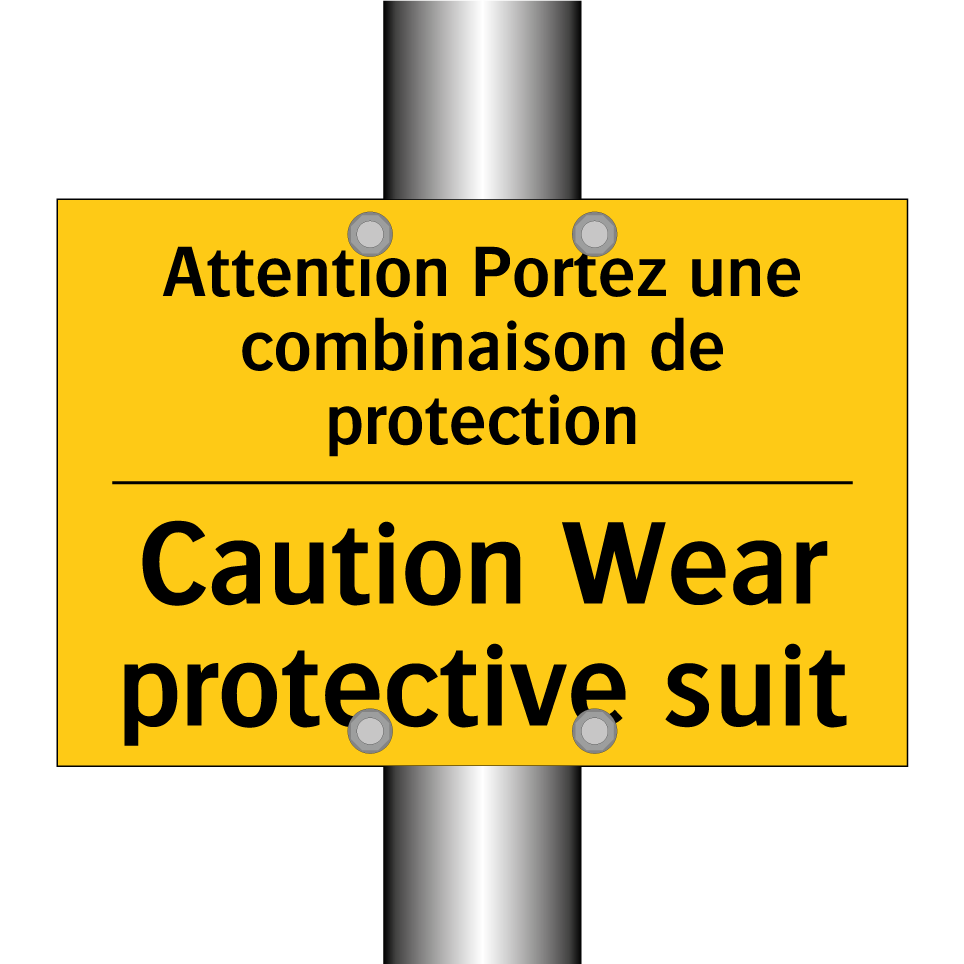 Attention Portez une combinaison  /.../ - Caution Wear protective suit
