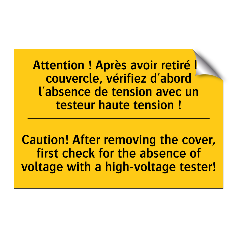 Attention ! Après avoir retiré  /.../ - Caution! After removing the cover,  /.../