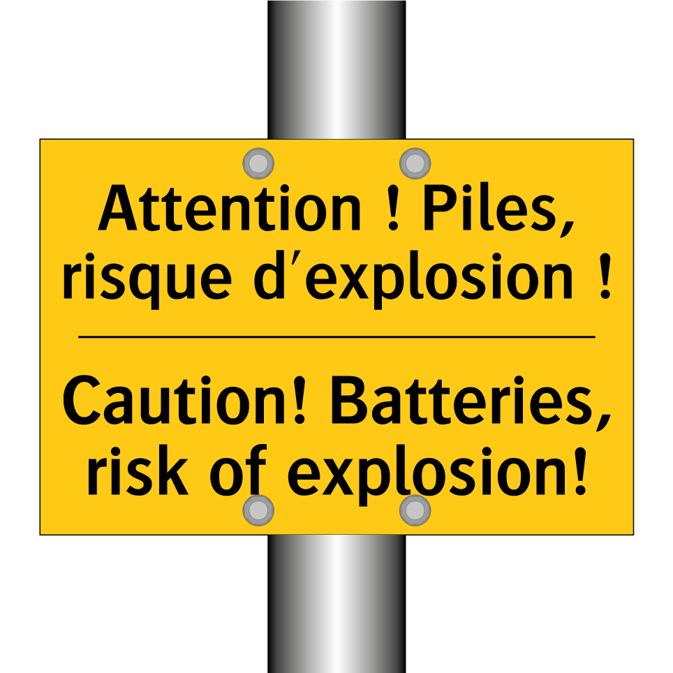 Attention ! Piles, risque d'explosion  /.../ - Caution! Batteries, risk of explosion! /.../